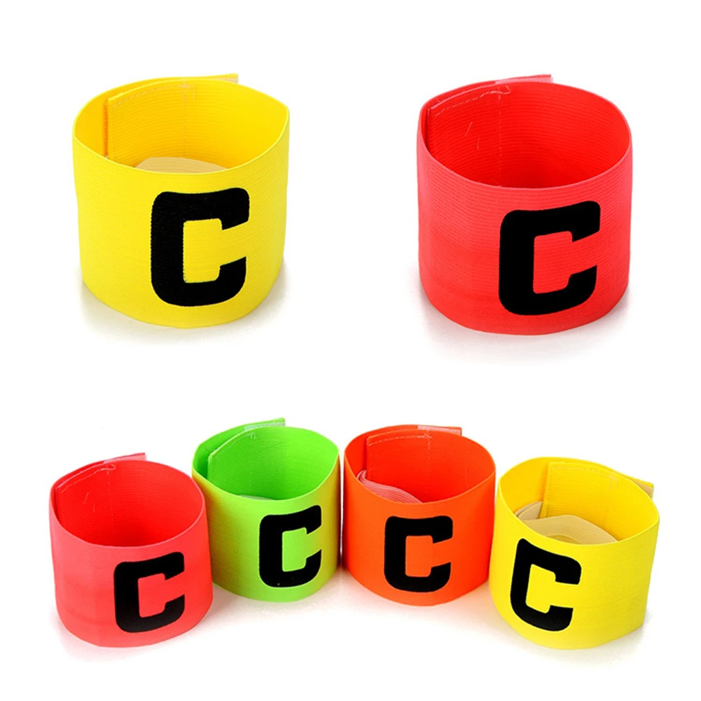 Football Captain Armband 10-1PCS Bright Color Kid Adults Adjustable Soccer Arm Band Competition Gift Training