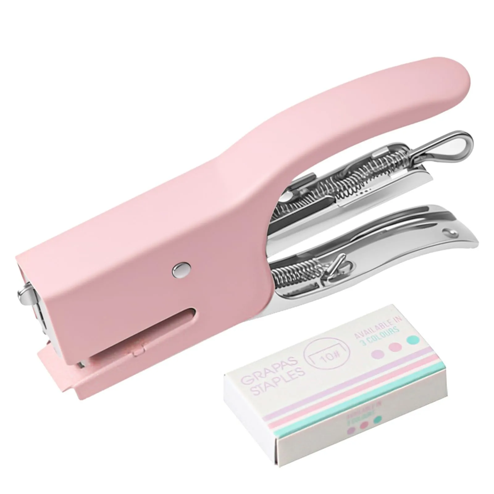 Metal Handheld Stapler Office Desk Stapling Tool Stapler for Office Portable Desk Stapler Smooth Action for Paper Craft School - 3