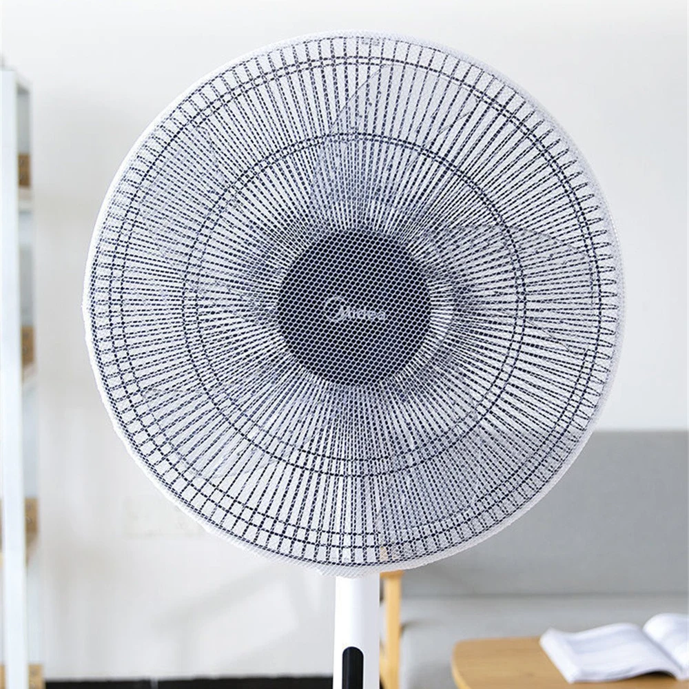 Cartoon Fan Cover Round Electric Fan Protective Cover Household Anti-pollution Anti Pinch Hand Dust fan cover
