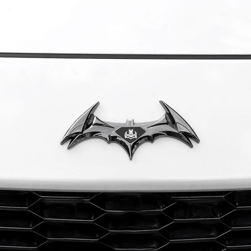Metal Bat Logo Car Emblem Badge - Premium Auto Accessory Sticker