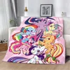Cartoon Printed Blanket Picnic Blankets Warm Blanket Soft and Comfortable My Little P-Ponys Blanket Home Travel Birthday Gift 4