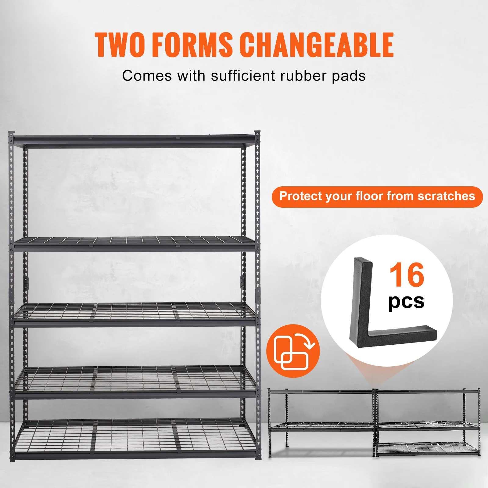 Heavy Duty Metal Storage Shelving Unit for Garage and Warehouse