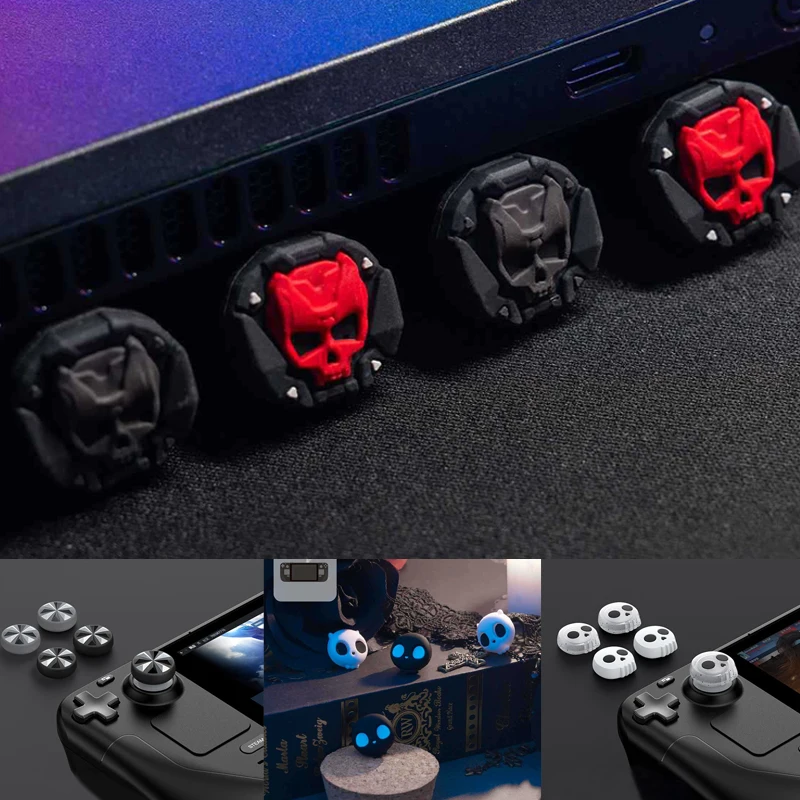 Cute Silicone Soft Thumb Stick Grip Cap Controller Joystick Cover Per Valvola Steam Deck Console Di Gioco Thumbstick Case Accessori