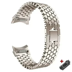 Women's Luxury Stainless Steel Watch Band - Elegant No Gap Design for Galaxy 7 40mm 44mm (Starlight)