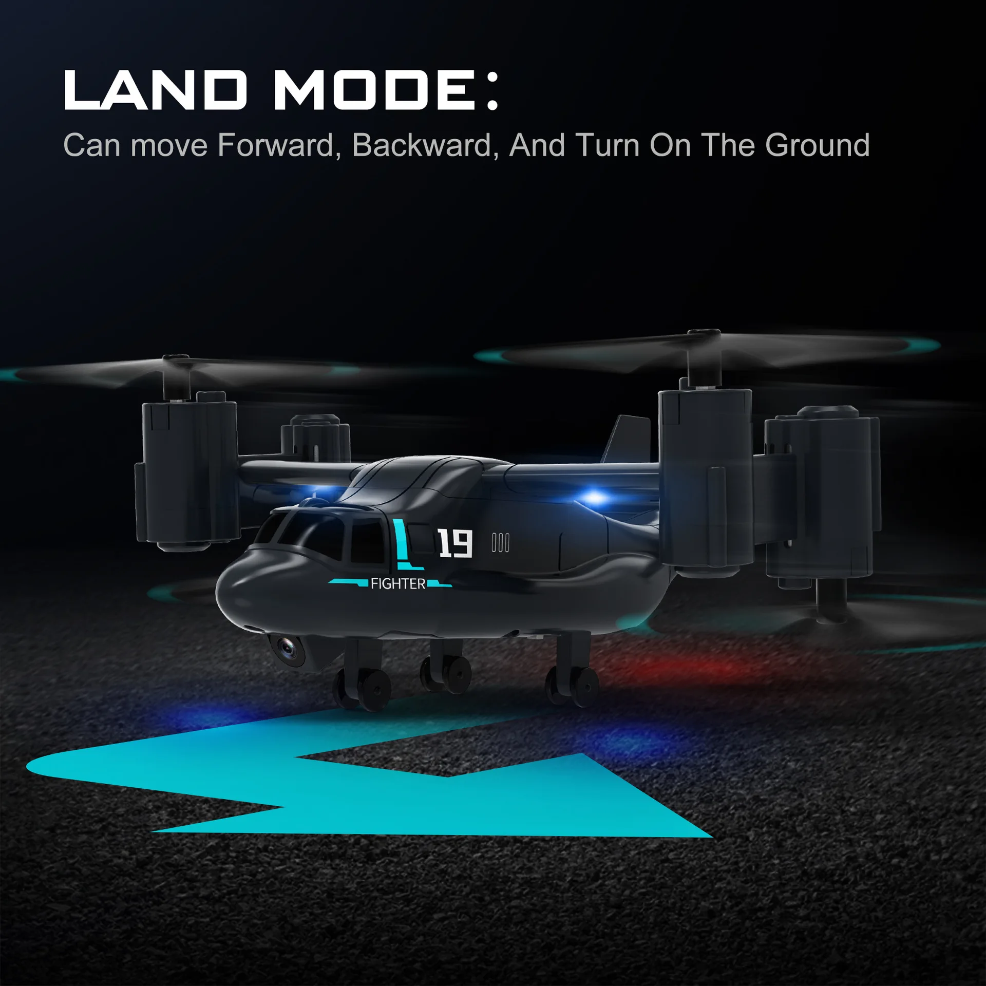 Mini Remote Control Drone for Kids Land Air Mode Aircraft with Hd Camera Radio Control Fighter Plane Kids Toys Children Gift 4