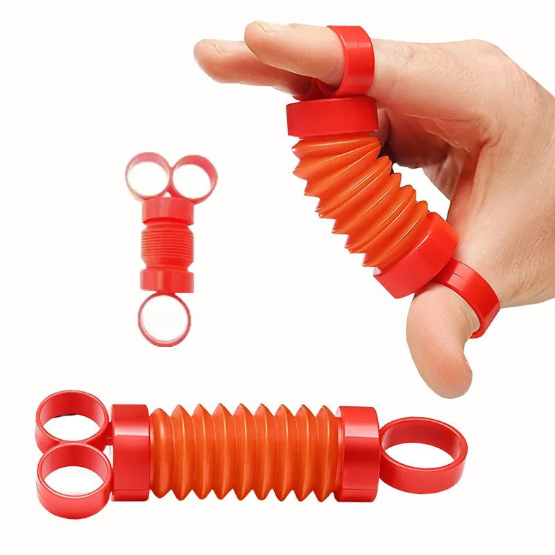 Finger Pull Tube Poptubes Finger Movement Stretch Tube Fidgets Sensory Fidget Toy for Autism Stress Relief Toy Adult Office Toys Gift