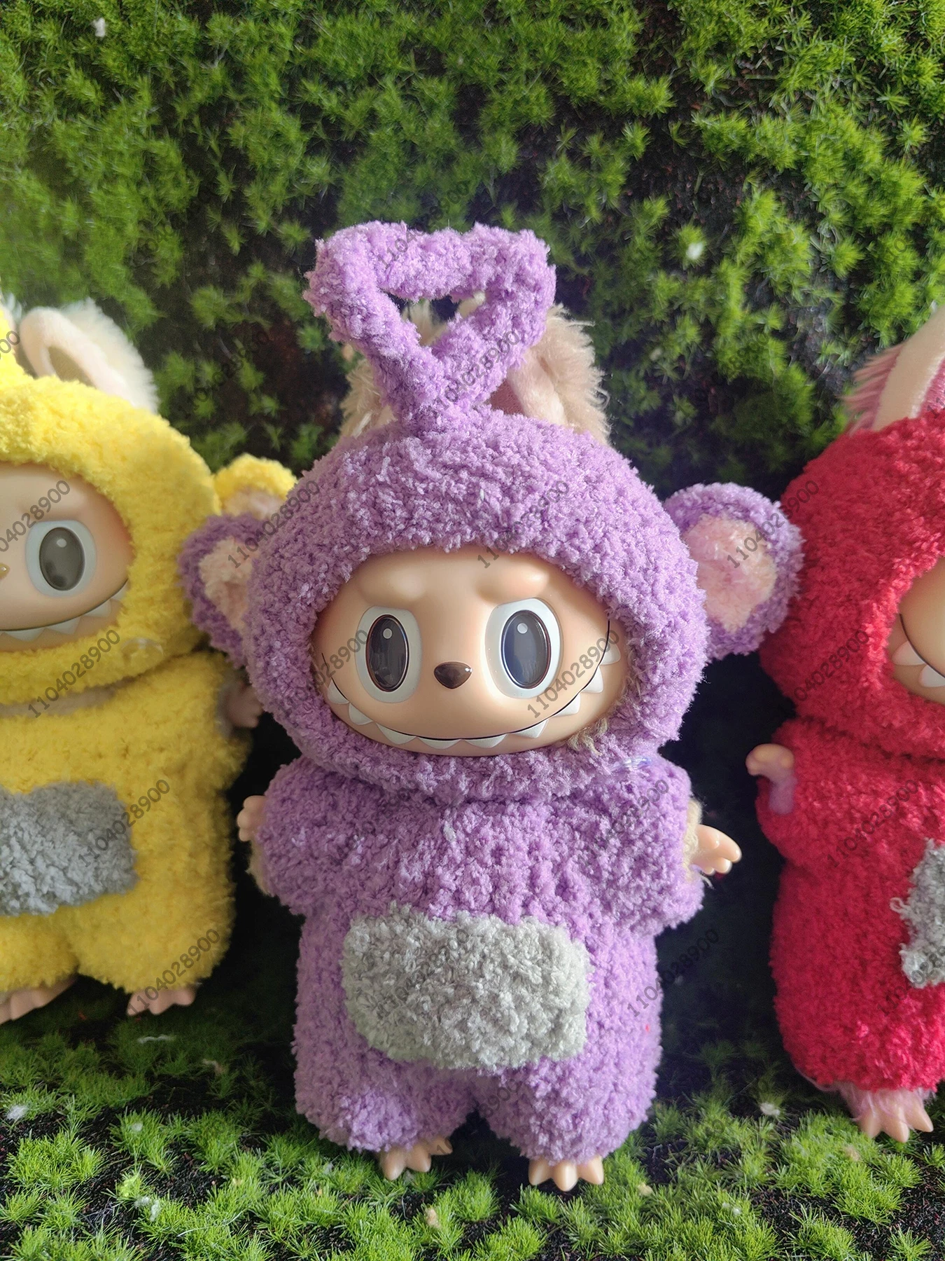 Labubu The Monsters Teletubbies Dipsy Tinky Winky Costume Clothes 1:1 Original Replica Vinyl Doll Action Figure Bag Charm Gift