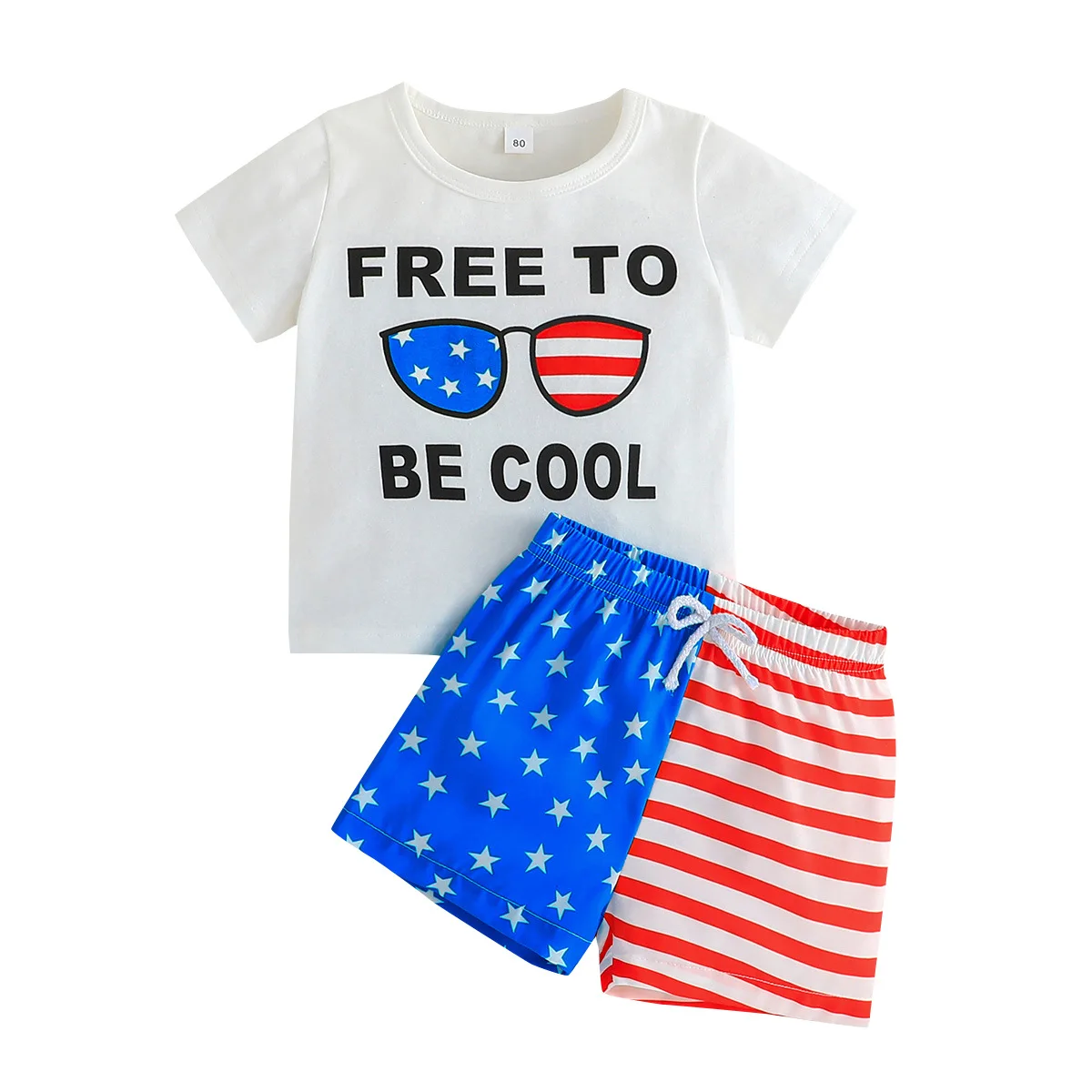 

Summer Newborn Baby Girls Boys 4th of July Outfit American Flag Tee Shirt Short Pants Toddler Independence Day Clothes Set 40
