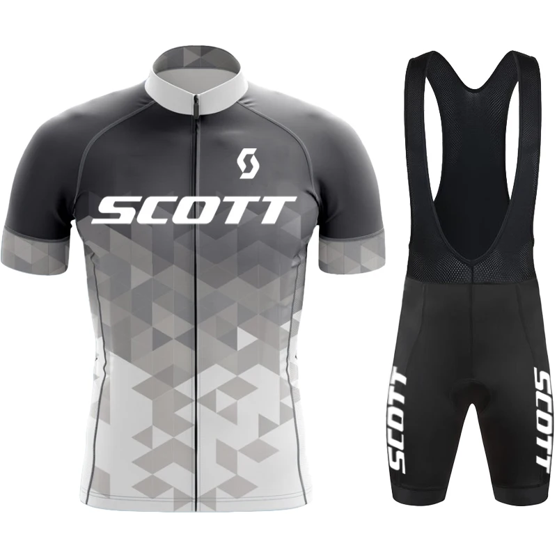 

Cycling Clothing Man Laser Cut Bib Jerseys SCOTT Mens Sets Summer 2024 Men's Clothes Shirt Shorts Outfit Set Pants Professional