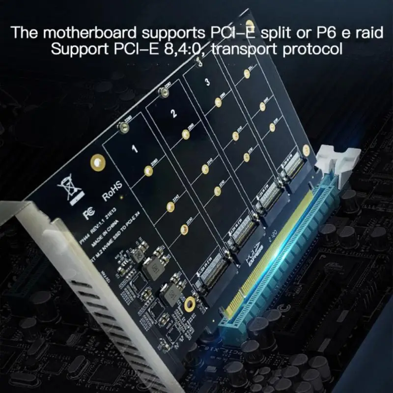 

Переходник с NVMe на PCIE, M.2 NVME на PCIe X16, 4x32 Гбит/с