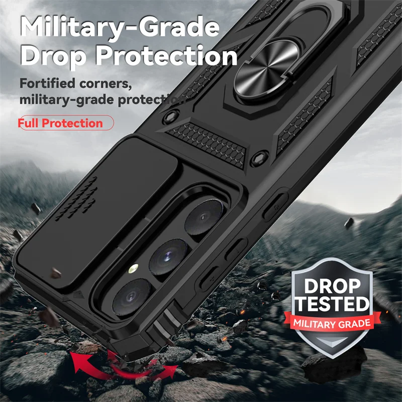Ultimate Armor Shockproof Case with Lens Protection and Holder Attachment