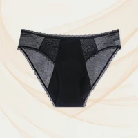 Women's Menstrual Underwear 4 Layers Waterproof Leakage Panties Female Lingerie Mid Waist Lace Underpants Physiological Period 2