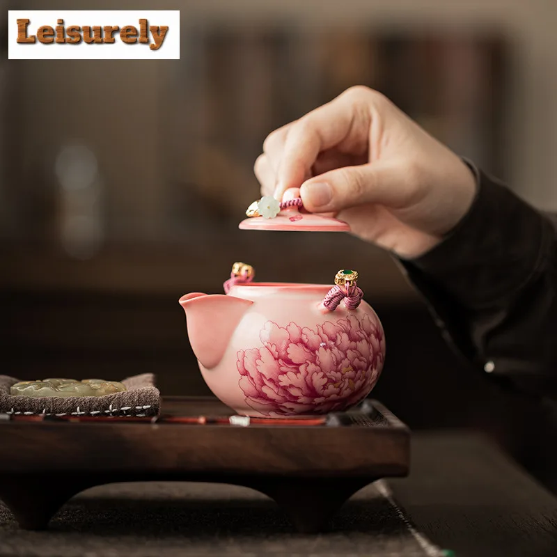 175ml Fenru Kiln Pig Oil Frozen Hand Held Teapot Japanese Tea Infuser Pot Tea Brewing Kettle With Strainer Tea Items Decoration