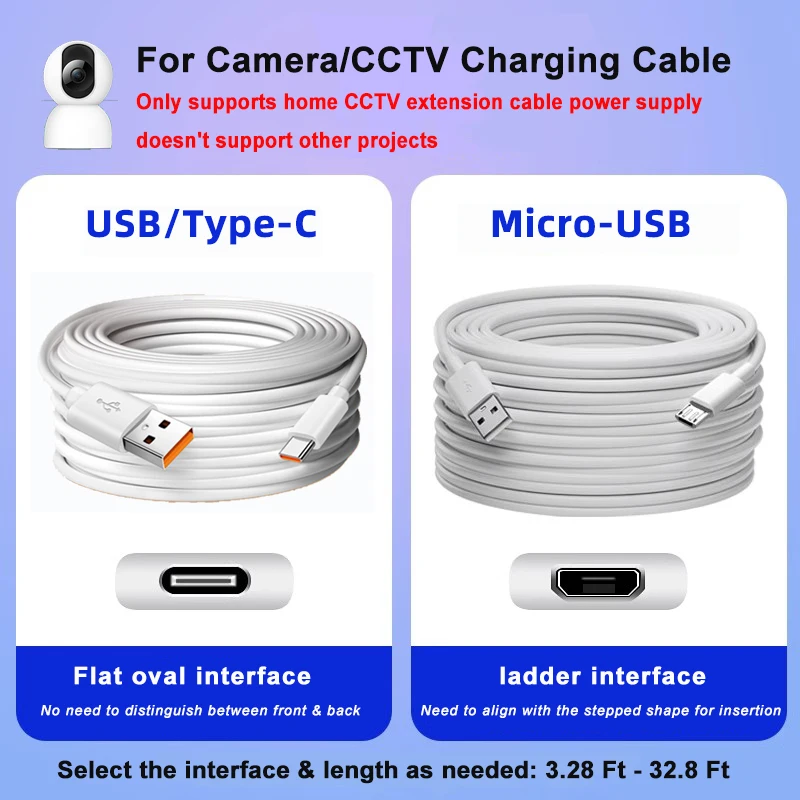 Ultra-Long Dual USB Charging Cable for Versatile Use (1-10M)