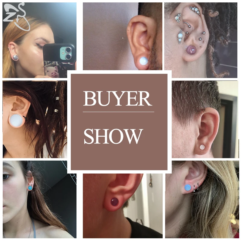 Glass Ear Plug And Tunnel 5-16mm Ear Expander Stercher Gauges Flare Flesh Expander Body Piercing Jewelry 2pcs/lot