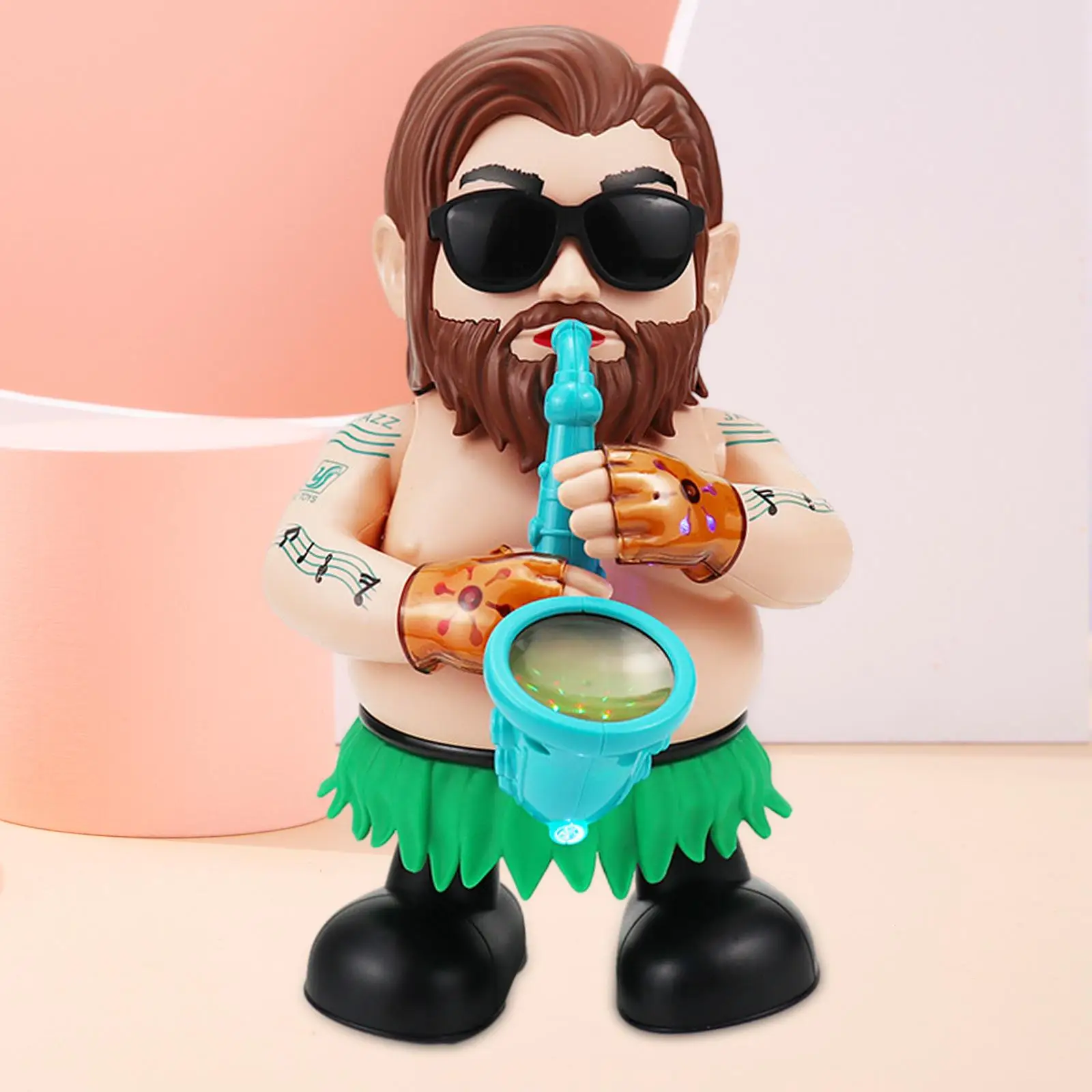 Funny Electric Dancing Saxophonist Toy with Music and Light Play Saxophone Toy for Boys Girls Kids Children Holiday Gifts