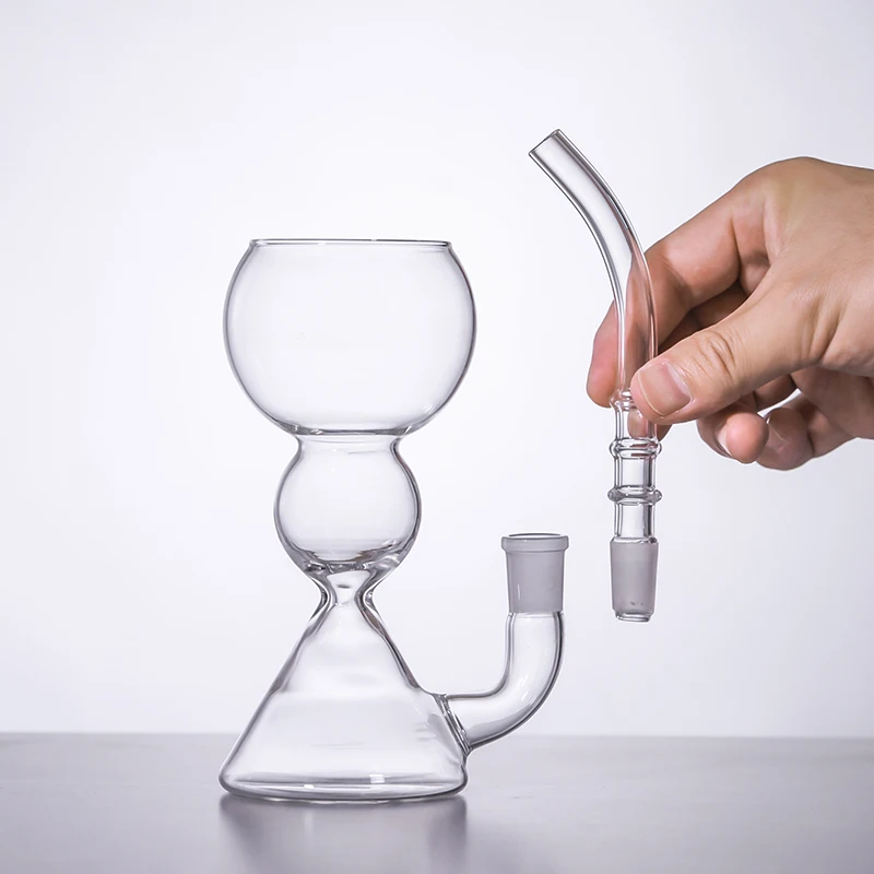 Absinthe Glass Glass Cup with Straw Cocktail Glass High Borosilicate Heat-Resistant 1