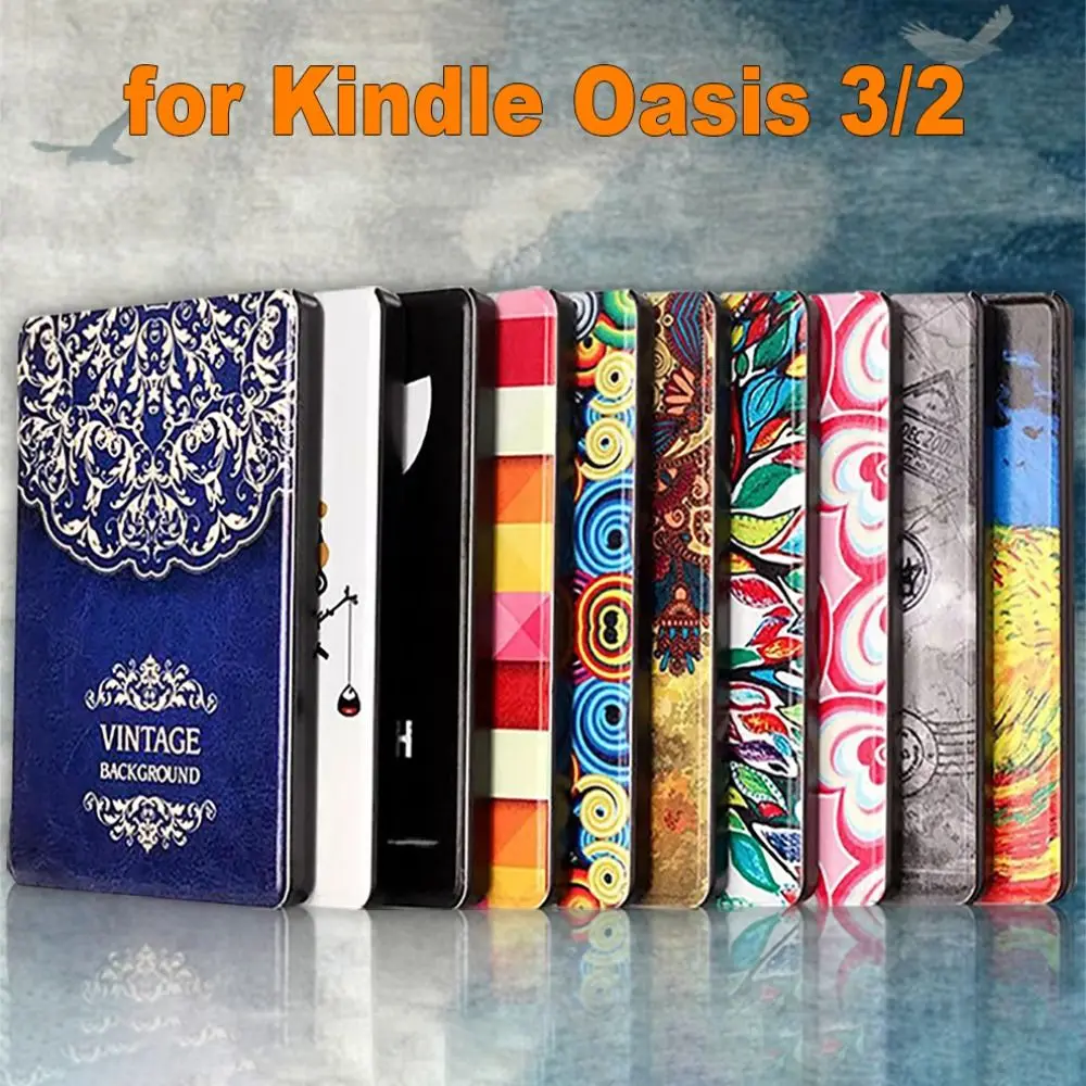 Smart Cover In Pelle Pu Auto Sleep/Wake 9/10Th Gen Guscio Protettivo Funda Antiurto Per Amazon Kindle Oasis 2/3