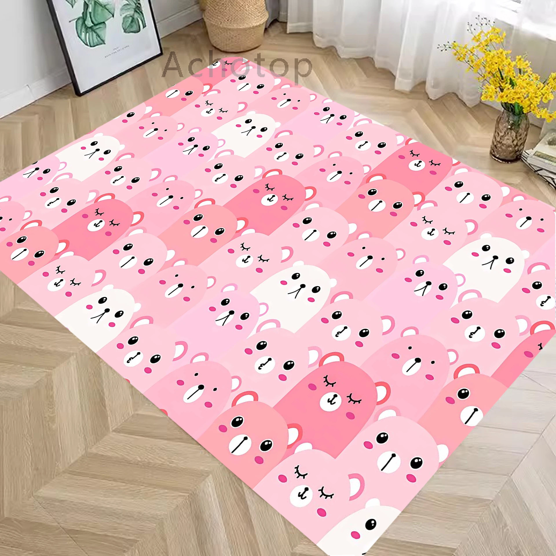 

Diatom Living Room Floor Mat Kawaii Cute Door Mat Home Carpet Non-slip Retro Bathroom Kitchen Floor Mats Diatom Floor Mat