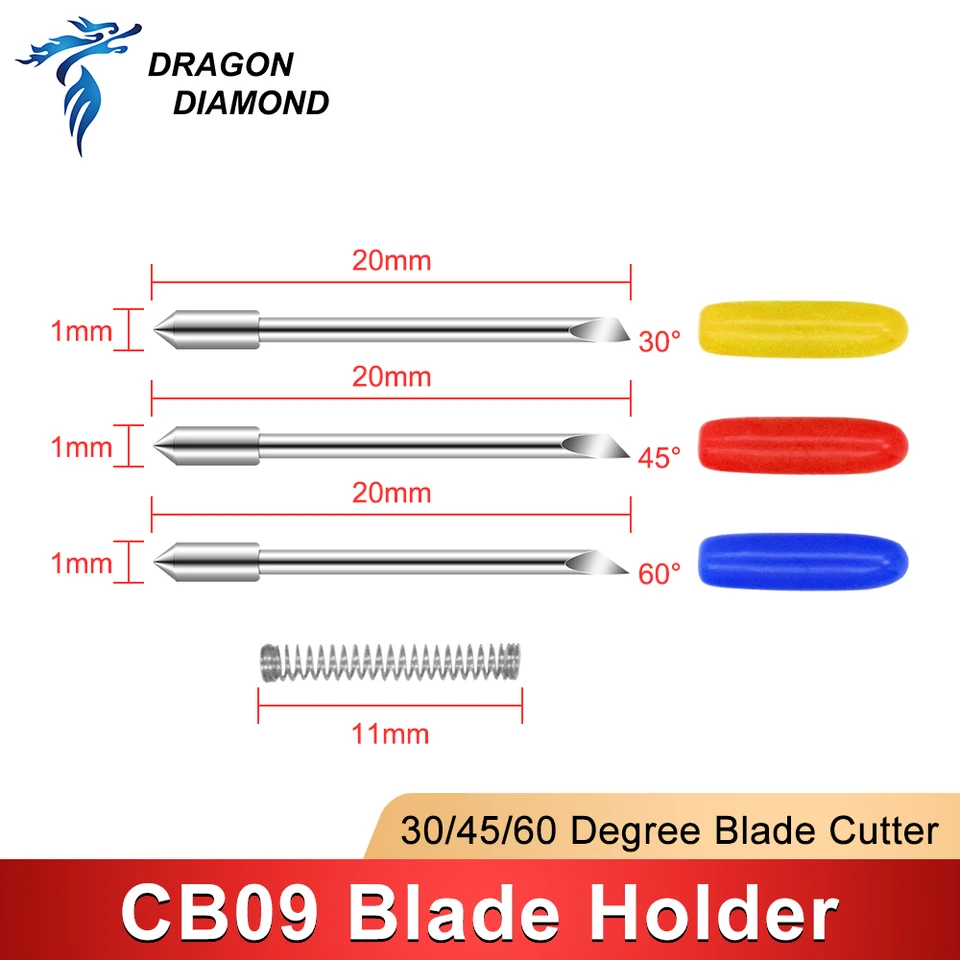 12mm Black Cutting Plotter Blades: 30/45/60 Degree Milling Cutter For Vinyl Cutter From
