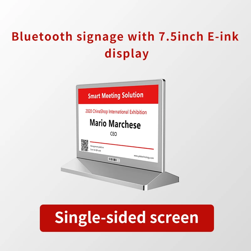 Bluetooth signage with 7.5inch E-ink display single-sided screen desktop e-paper display