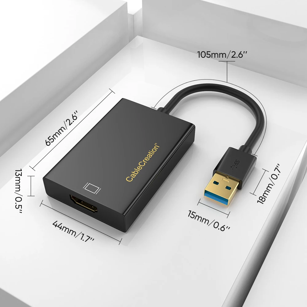 CableCreation HD 1080P@ 60Hz USB To HDMI-Compatible Adapter