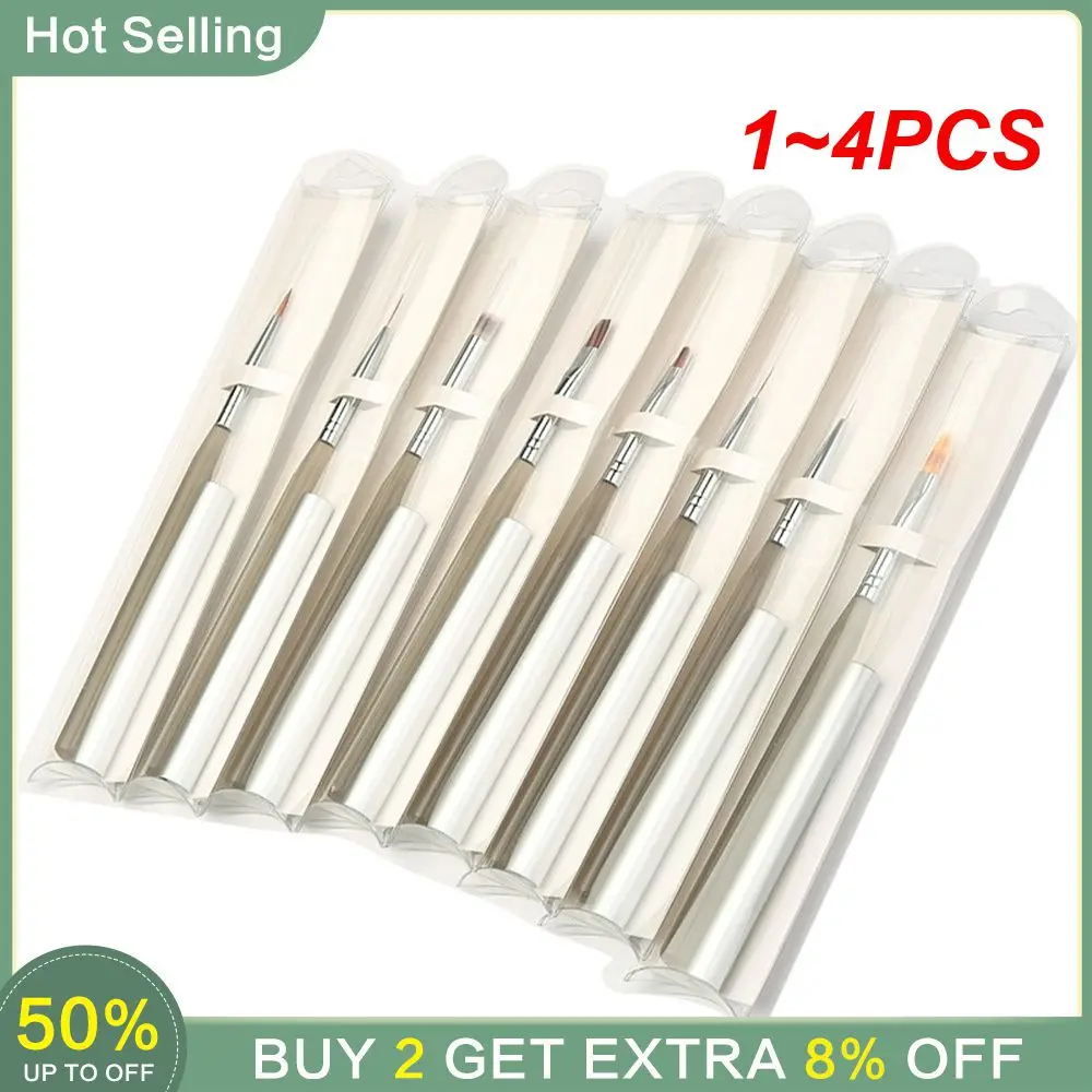 

1~4PCS Phototherapy Pen Smooth Multifunction Line Drawing Pen Nail Art Nail Painting Pen Soft Gradient Pen Nail Brush Lace Pen