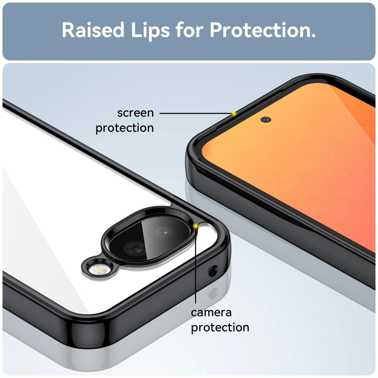 Colorful Transparent TPU Protective Phone Case Cover