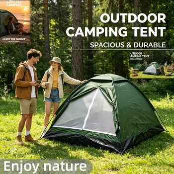 Parasole, tenda da campeggio, tenda ultraleggera – attrezzatura da esterno per 2 persone per escursioni, porta a doppio strato, accessorio da campeggio portatile.