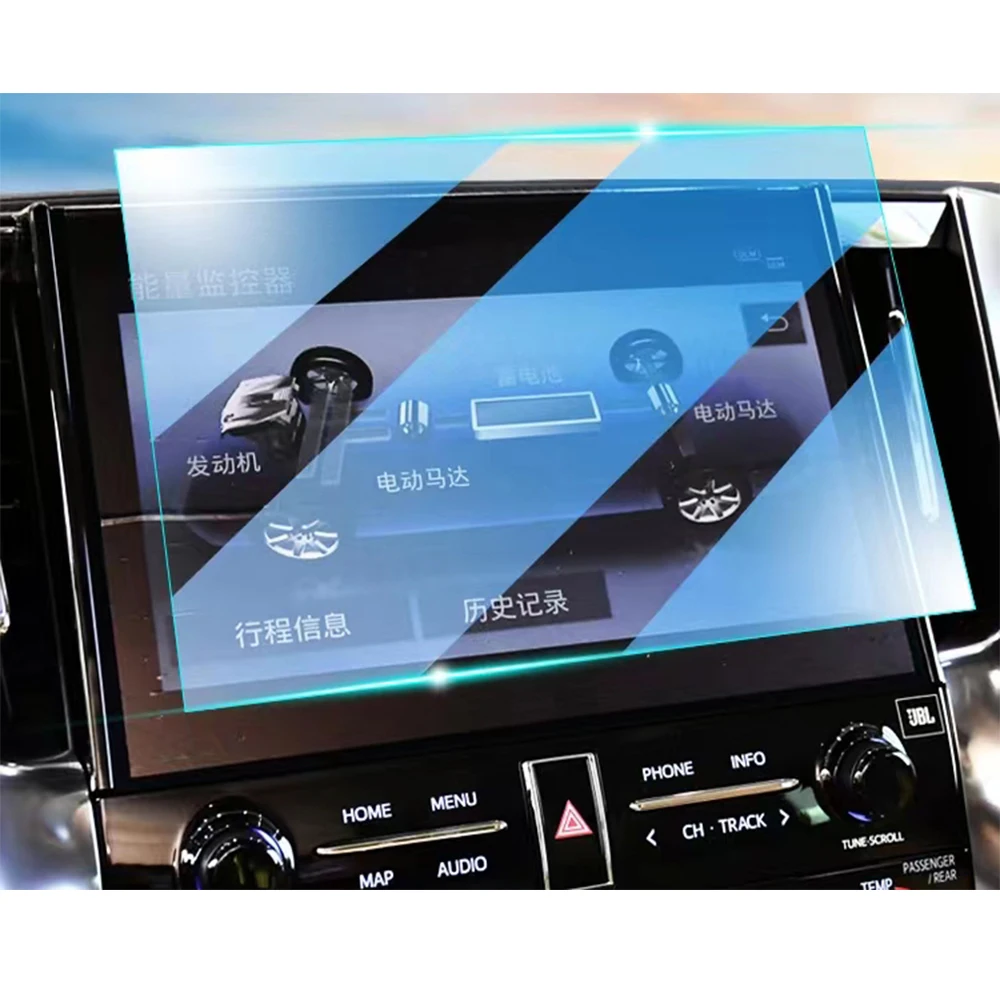 

Tempered glass film protector For Toyota Alphard/Toyota Vellfire 2020-2023 car radio gps Navigation and Dashboard Screen Sticker