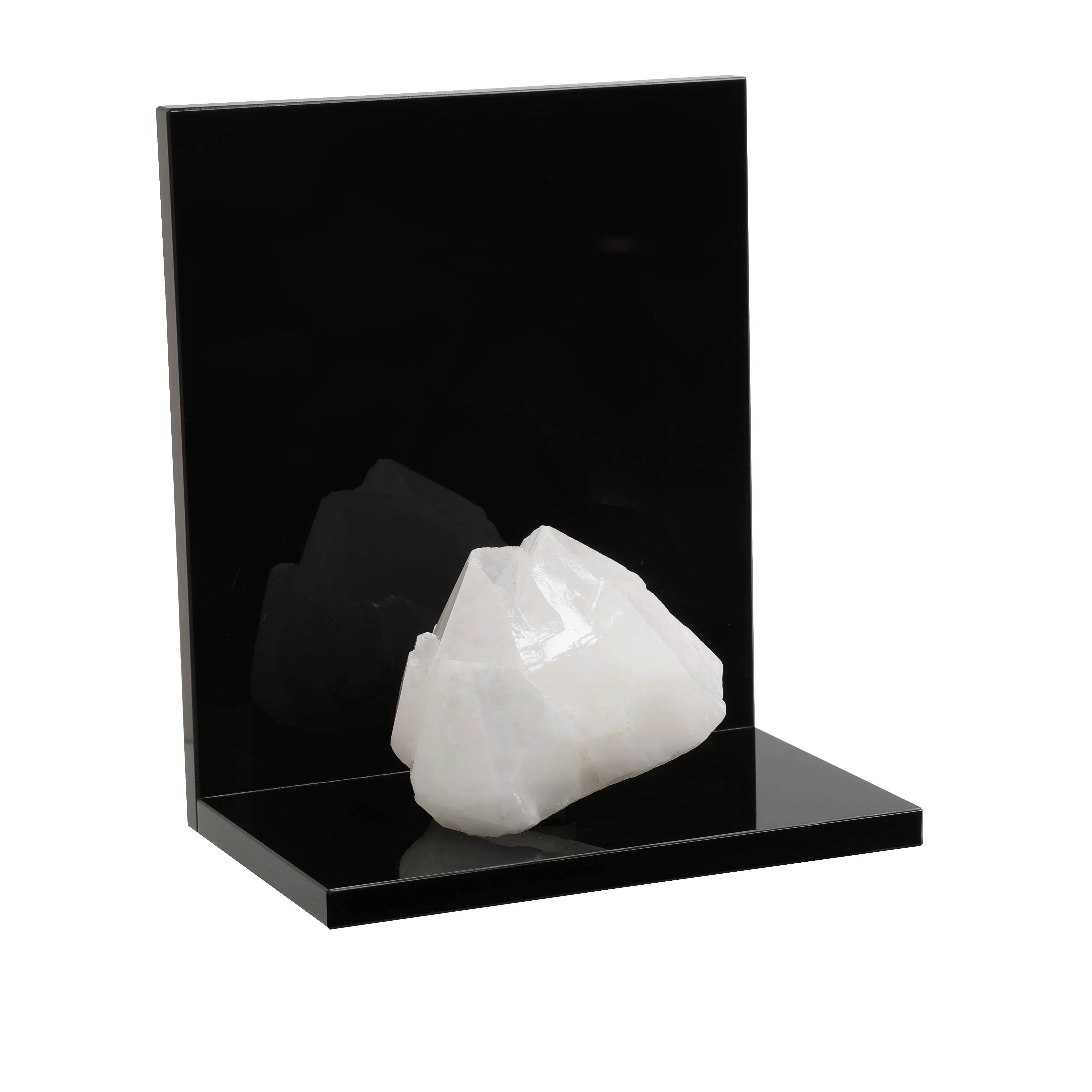 1 Pair Natural Rock Quartz Rough Crystal Stones Bookends With Acrylic Book Ends For Shelves Desktop Organizer Office Home Decor writing board dry erase rewritable home supply household acrylic memo office supplies white