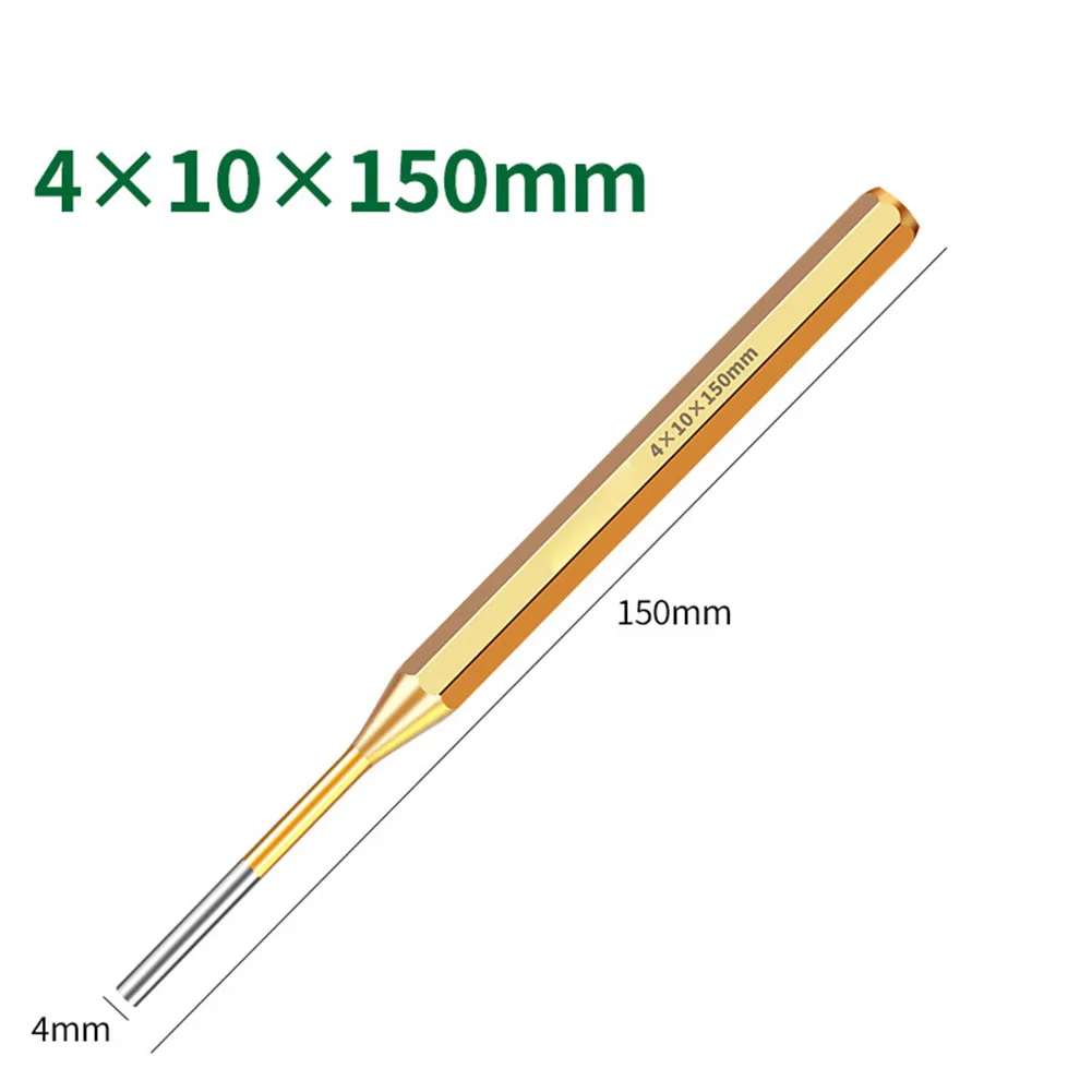 1 stücke 2/3/4/5/6/8/10mm Messing Punch 150mm Roll Pin Punch Werkzeuge Entferner Heavy Duty Meißel Kegel Punch Für Maschinen Wartung – Detail 10