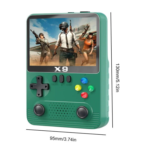 X9 Portable Handheld Game Console, Tela IPS, 32G Cartão, PSP Presente para Crianças e Adultos, 2000mAh, 6000mAh, 3.5" 6