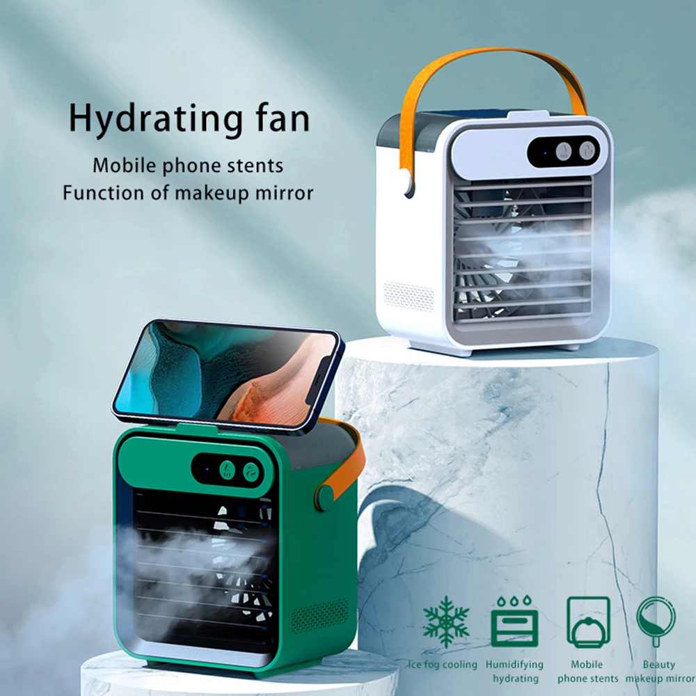 

USB mini refrigeration air conditioner household small air cooler portable mobile humidification desktop water cooling fan