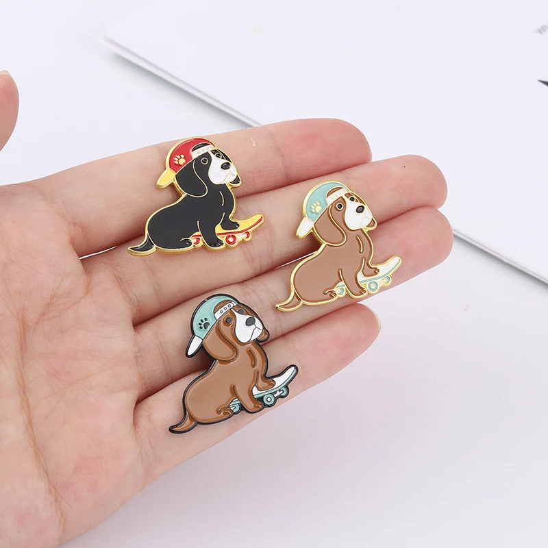 Enamel Brooch Clothes Beagles Cartoon Dogs Beagle Brooch Pin