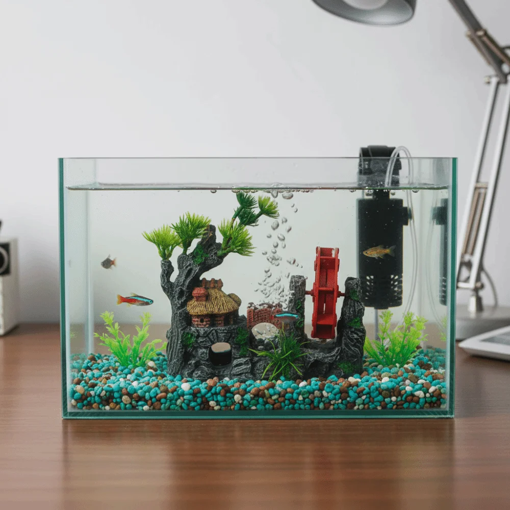 Garden Decor Simulation Fish Tank Ornament Natural Look Retro Rockery Statue Resin Artificial Aquarium Decoration Aquarium Setup