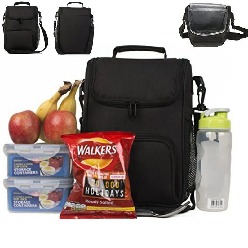 

CFUN YA Portable Lunch Bag Food Thermal Box Durable Waterproof Office Cooler Lunchbox Shoulder Strap Organizer Insulated Case