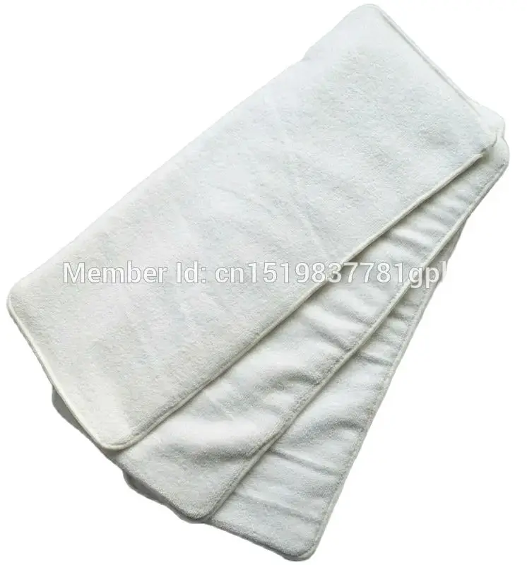 [Sigzagor] 3 Adult Diaper Inserts Incontinence Disable Washable Reusable Cloth Diaper Nappy Liner Big Microfiber,4 Layer 20x49cm 2
