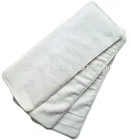 [Sigzagor] 3 Adult Diaper Inserts Incontinence Disable Washable Reusable Cloth Diaper Nappy Liner Big Microfiber,4 Layer 20x49cm 2