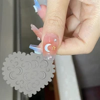 Y2K Style Moon 3D Acrylic Nail Mold Nail Decorations Transparent Silicone Mould Template DIY Template Manicure Tools (6*6cm)-1PC 2