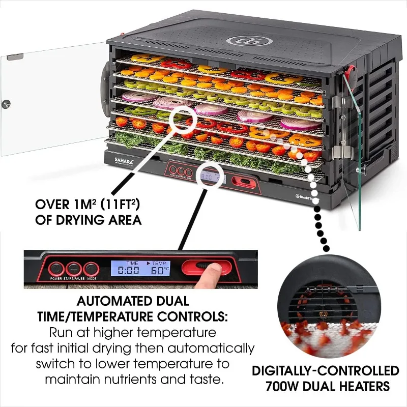 Brod & Taylor SAHARA Folding Food Dehydrator (Stainless Steel Shelves)