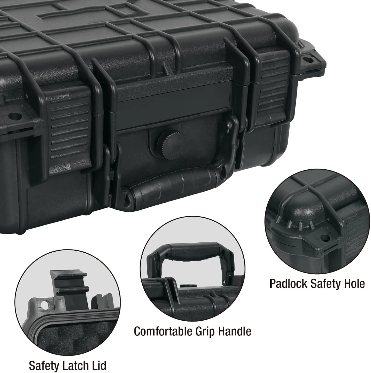 Waterproof Hard Carry Case Bag Storage Box Camera Photography Toolbox Handle Safety Protector Organizer Plastic Tool Box