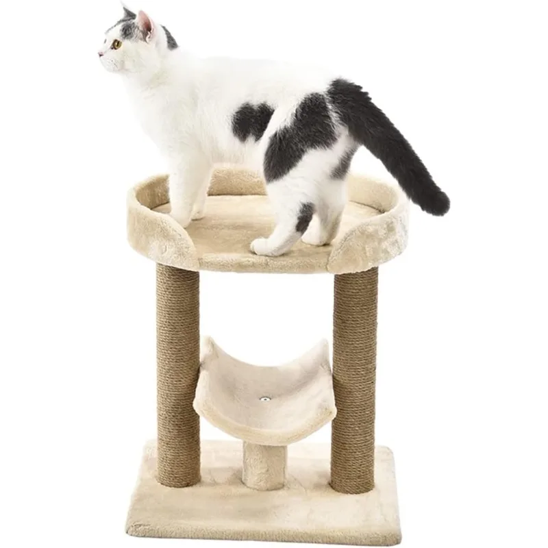 

Top Platform Cat Tree with Scratching Post - 18 X 14 X 22 Inches, Beige， Cat Scratcher