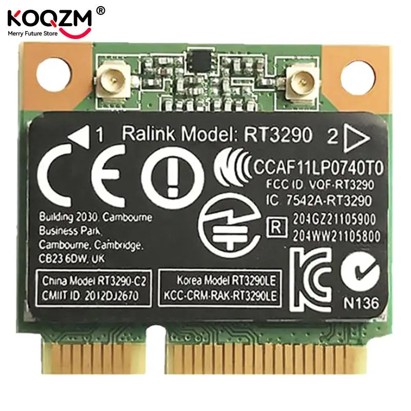 

150Mbps 2.4Ghz RT3290 802.11B/G/N Wireless Wlan WIFI + Bluetooth BT 3.0 Half Mini PCI-E Card For HP CQ58 M4 M6 4445S DV4