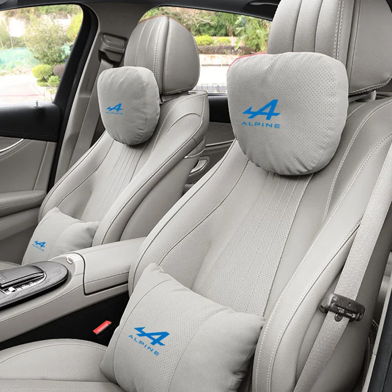 For ALPINE Alpine A110 blue Sticker Accessories parts Car Neck Headrest Pillow Seat Lumbar Spine Protect