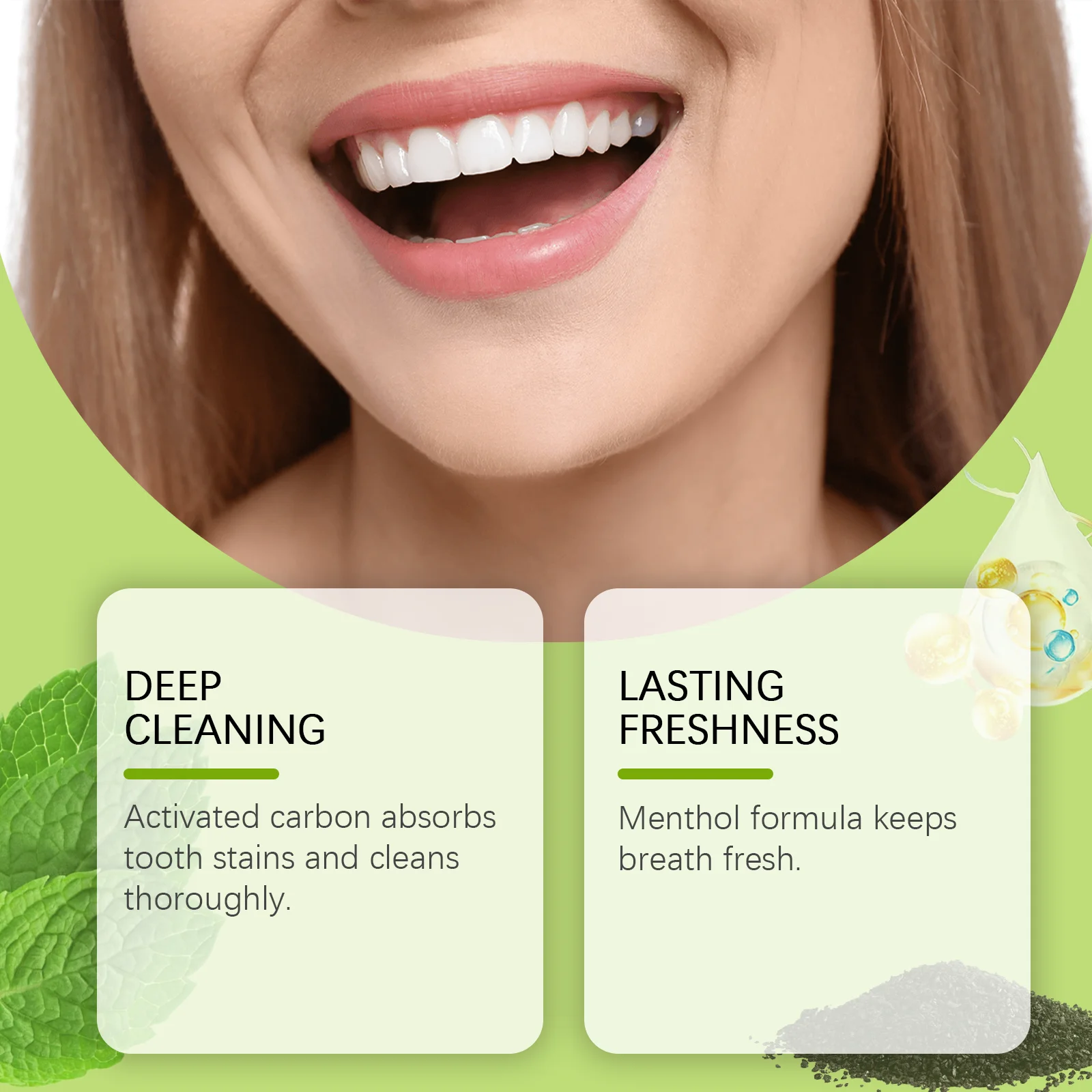 Whitening toothpaste absorbs bad breath and removes yellow teeth Bamboo charcoal toothpaste-Fresh breath, brightening teeth,