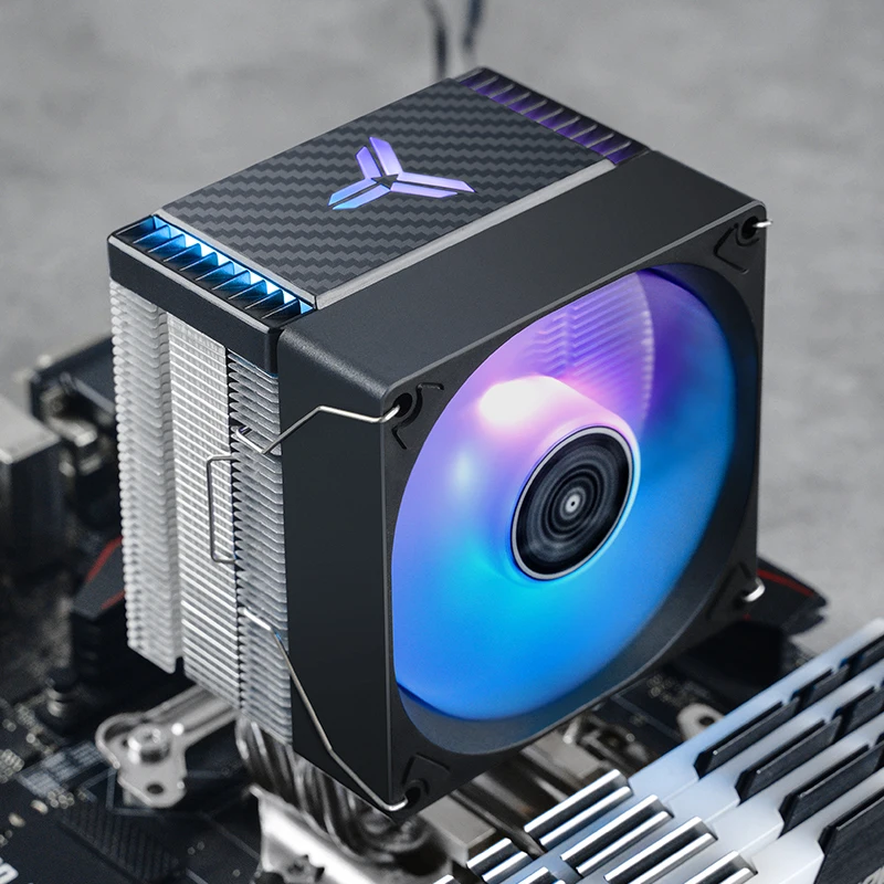 CPU Cooler 4 Heat Pipe ARGB 9cm CPU Cooler Fan PWM Temperature Control Mute Computer Accessories for INTEL LGA 1700 1200115X AM4