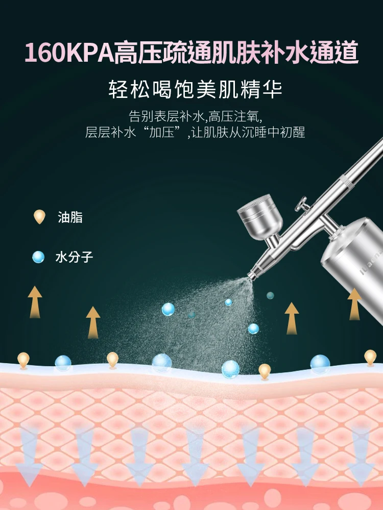 Handheld Moisturizing Nano Mist Facial Oxygen Water Face Infusion Mist Mini Sprayer Jet Water Oxygen Injector 5