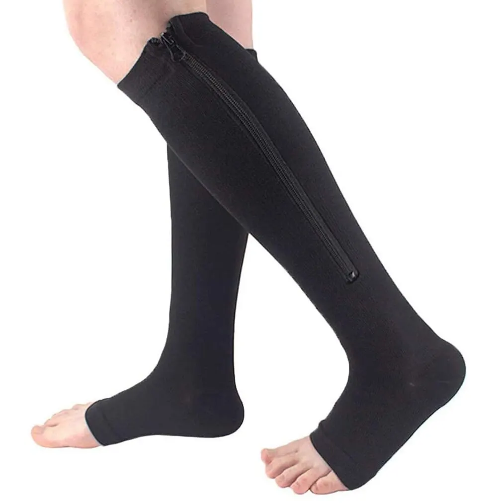 Zippered Open-Toe Compression Socks 5