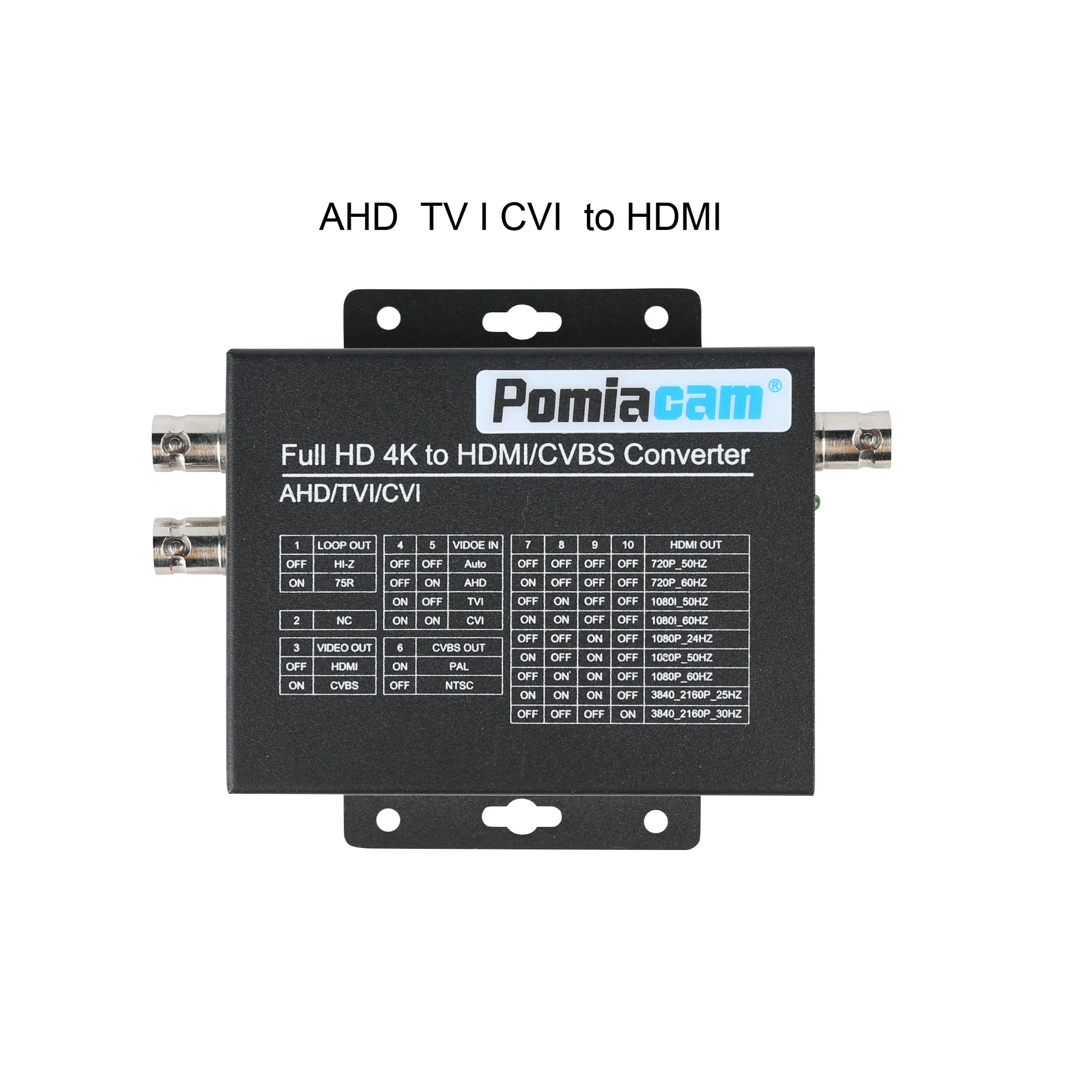 4K  8MP AHD  TVI  CVI  to HDMI  CVBS  Video signal converter  AHD TVI CVI analog signal ,  BNC  to HDMI